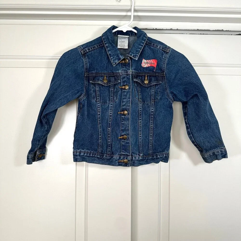 Disney Pixar Cars Lightning McQueen Denim Jacket Small